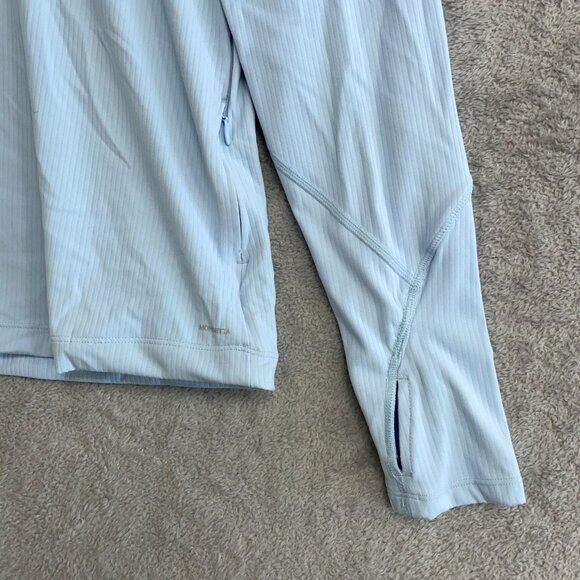 Mondetta Women's S Light Blue 1/4 Zip Pullover Long Sleeve Athletic Top - Picture 9 of 10
